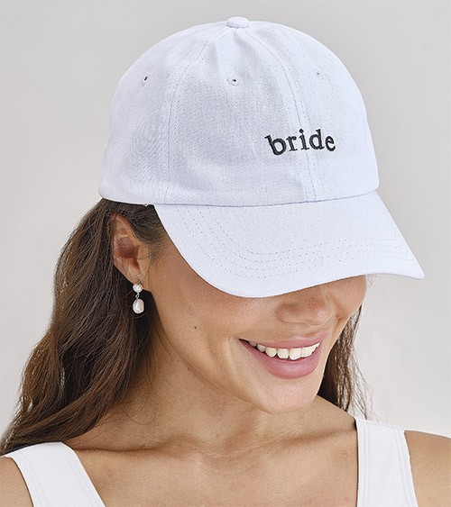 Basecap "Bride" - weiß
